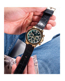  Shop Authentic Guess Edge Chronograph Green Dial Black Leather Strap Watch For Men - GW0492G3 - Luxxuri