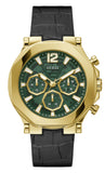  Shop Authentic Guess Edge Chronograph Green Dial Black Leather Strap Watch For Men - GW0492G3 - Luxxuri