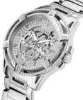  Shop Authentic Guess King Quartz Silver Dial Silver Steel Strap Watch For Men - GW0497G1 - Luxxuri