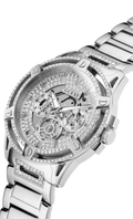  Shop Authentic Guess King Quartz Silver Dial Silver Steel Strap Watch For Men - GW0497G1 - Luxxuri