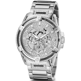  Shop Authentic Guess King Quartz Silver Dial Silver Steel Strap Watch For Men - GW0497G1 - Luxxuri