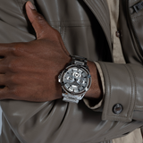  Shop Authentic Guess King Quartz Silver Dial Silver Steel Strap Watch For Men - GW0497G1 - Luxxuri