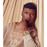  Shop Authentic Guess Queen Quartz Gold Dial Gold Steel Strap Watch For Men - GW0497G2 - Luxxuri