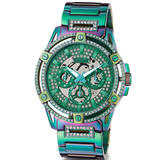  Shop Authentic Guess King Iridescent Multifunction Multicolor Dial Purple Steel Strap Watch For Men - GW0497G3 - Luxxuri