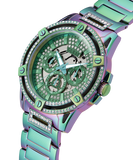  Shop Authentic Guess King Iridescent Multifunction Multicolor Dial Purple Steel Strap Watch For Men - GW0497G3 - Luxxuri