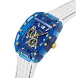  Shop Authentic Guess Phoenix Analog Blue Dial White Silicone Strap Watch For Men - GE0499G6 - Luxxuri