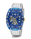  Shop Authentic Guess Phoenix Analog Blue Dial White Silicone Strap Watch For Men - GE0499G6 - Luxxuri
