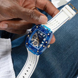  Shop Authentic Guess Phoenix Analog Blue Dial White Silicone Strap Watch For Men - GE0499G6 - Luxxuri