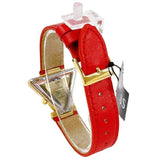  Shop Authentic Guess Fame Quartz Gold Dial Red Leather Strap Watch For Women - GW0504L2 - Luxxuri