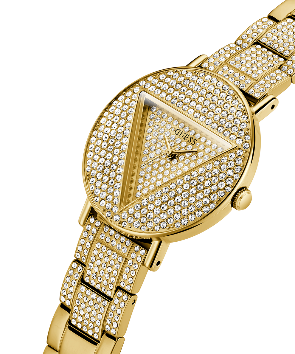  Shop Authentic Guess Trend Diamonds Gold Dial Gold Steel Strap Watch for Women - GW0512L2 - Luxxuri
