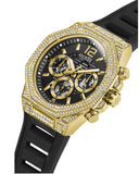  Shop Authentic Guess Momentum Chronograph Diamonds Black Dial Black Silicone Strap Watch For Men - GW0518G2 - Luxxuri