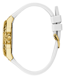  Shop Authentic Guess Multifunction Gold Dial White Rubber Strap Watch for Women - GW0519L2 - Luxxuri