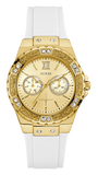  Shop Authentic Guess Multifunction Gold Dial White Rubber Strap Watch for Women - GW0519L2 - Luxxuri