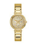  Shop Authentic Guess Lily Quartz Gold Dial Gold Steel Strap Watch For Women - GW0528L2 - Luxxuri