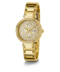  Shop Authentic Guess Lily Quartz Gold Dial Gold Steel Strap Watch For Women - GW0528L2 - Luxxuri