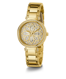  Shop Authentic Guess Lily Quartz Gold Dial Gold Steel Strap Watch For Women - GW0528L2 - Luxxuri
