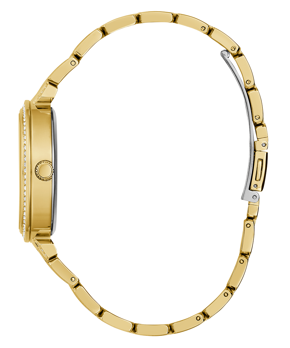  Shop Authentic Guess Lily Quartz Gold Dial Gold Steel Strap Watch For Women - GW0528L2 - Luxxuri