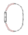 Guess Gala Diamonds Silver Dial Two Tone Steel Strap Watch for Women - GW0531L1