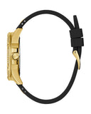  Shop Authentic Guess Queen Quartz Gold Dial Black Silicone Strap Watch For Women - GW0536L3 - Luxxuri