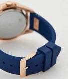  Shop Authentic Guess Queen Quartz Crystals Rose Gold Dial Blue Silicone Strap Watch For Women - GW0536L5 - Luxxuri