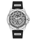  Shop Authentic Guess King Quartz Crystals Silver Dial Black Silicone Strap Watch For Men - GW0537G1 - Luxxuri