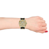  Shop Authentic Guess King Quartz Crystals Gold Dial Black Silicone Strap Watch For Men - GW0537G2 - Luxxuri