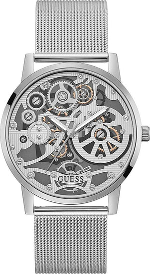  Shop Authentic Guess Gadget Silver Dial Silver Mesh Bracelet Watch for Men - GW0538G1 - Luxxuri