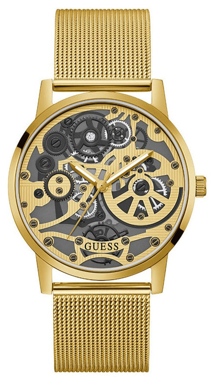  Shop Authentic Guess Gadget Gold Dial Gold Mesh Bracelet Watch for Men - GW0538G2 - Luxxuri