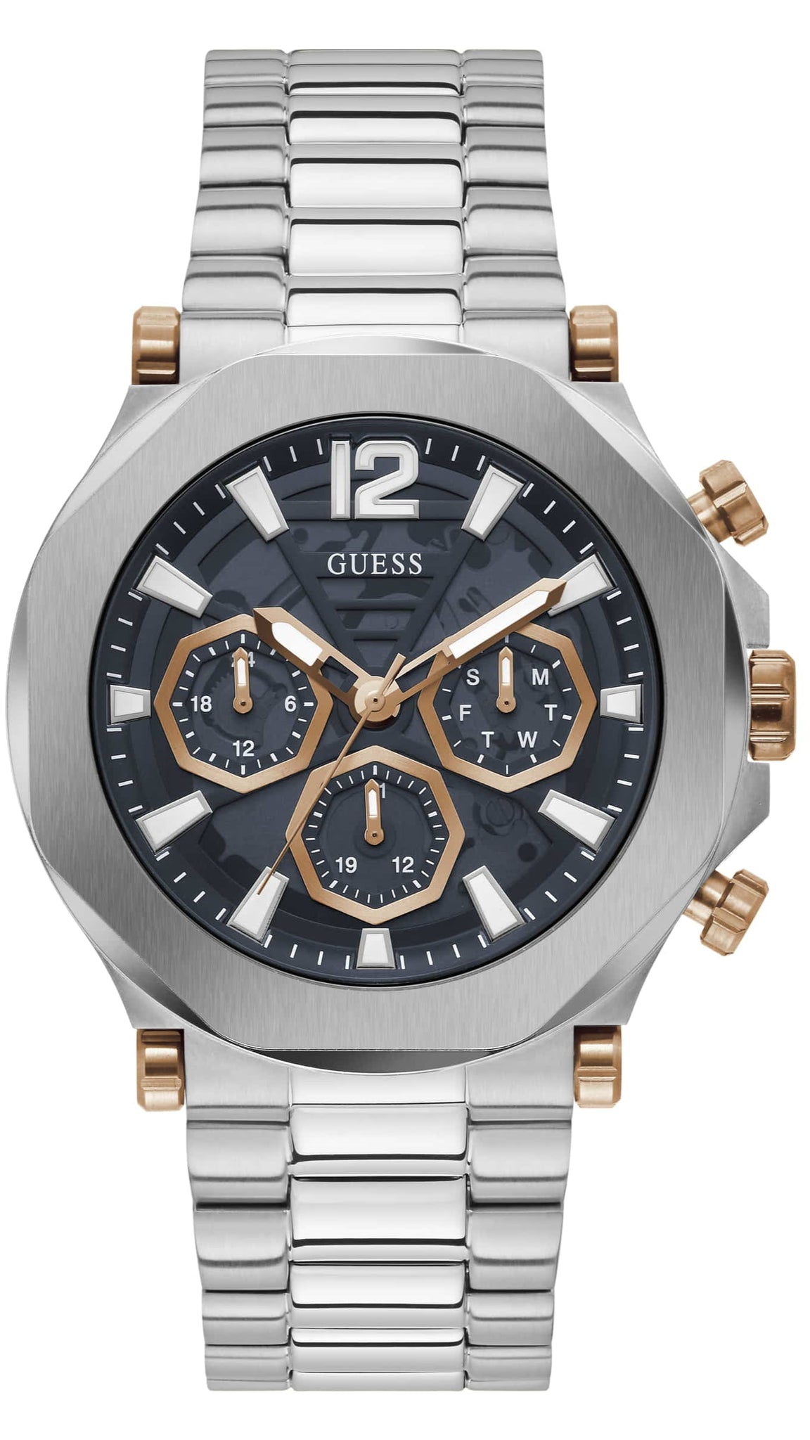  Shop Authentic Guess Edge Chronograph Black Dial Silver Steel Strap Watch For Men - GW0539G1 - Luxxuri