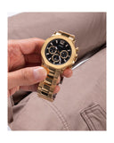  Shop Authentic Guess Edge Chronograph Black Dial Gold Steel Strap Watch For Men - GW0539G2 - Luxxuri