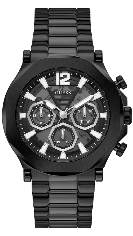  Shop Authentic Guess Edge Chronograph Black Dial Black Steel Strap Watch For Men - GW0539G3 - Luxxuri