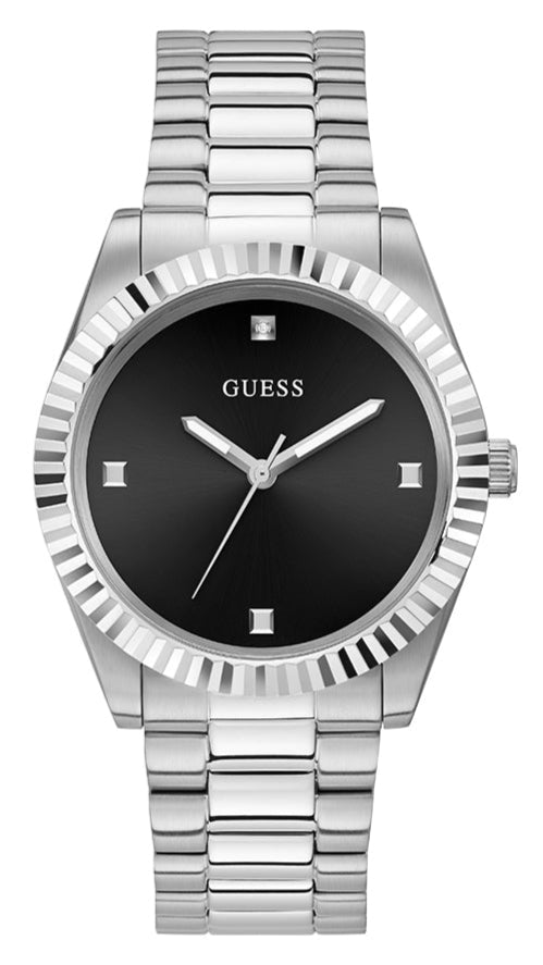  Shop Authentic Guess Connoisseur Analog Black Dial Silver Steel Strap Watch For Men - GW0542G1 - Luxxuri