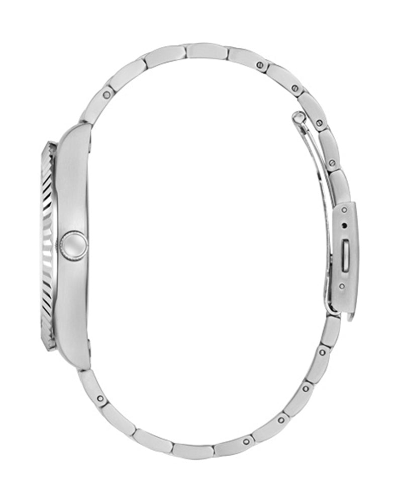 Guess Connoisseur Analog Black Dial Silver Steel Strap Watch For Men - GW0542G1