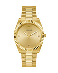  Shop Authentic Guess Connoisseur Analog Gold Dial Gold Steel Strap Watch For Men - GW0542G2 - Luxxuri