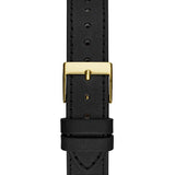  Shop Authentic Guess Fame Quartz Gold Dial Black Leather Strap Watch For Women - GW0548L3 - Luxxuri