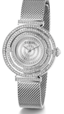  Shop Authentic Guess Dream Crystals Silver Dial Silver Mesh Strap Watch For Women - GW0550L1 - Luxxuri
