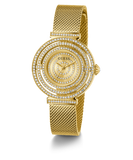  Shop Authentic Guess Dream Quartz Gold Dial Gold Mesh Strap Watch For Women - GW0550L2 - Luxxuri