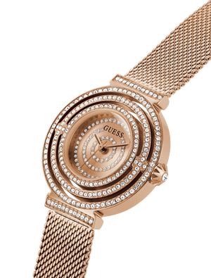  Shop Authentic Guess Dream Crystals Rose Gold Dial Rose Gold Mesh Bracelet Watch For Women - GW0550L3 - Luxxuri
