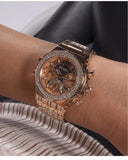  Shop Authentic Guess Fusion Chronograph Rose Gold Dial Rose Gold Steel Strap Watch for Women - GW0552L3 - Luxxuri