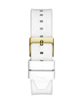 Guess Fusion Chronograph White Dial White Leather Strap Watch For Women - GW0553L2