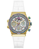  Shop Authentic Guess Fusion Chronograph White Dial White Leather Strap Watch For Women - GW0553L2 - Luxxuri
