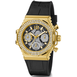  Shop Authentic Guess Fusion Chronograph Black Dial Black Leather Strap Watch For Women - GW0553L4 - Luxxuri