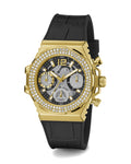  Shop Authentic Guess Fusion Chronograph Black Dial Black Leather Strap Watch For Women - GW0553L4 - Luxxuri