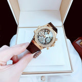  Shop Authentic Guess Fusion Chronograph Black Dial Black Leather Strap Watch For Women - GW0553L4 - Luxxuri