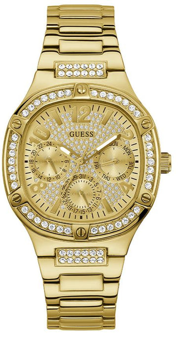  Shop Authentic Guess Duchess Quartz Gold Dial Gold Steel Strap Watch For Women - GW0558L2 - Luxxuri