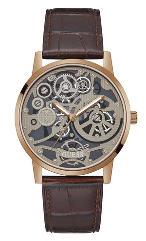  Shop Authentic Guess Gadget Brown Dial Brown Leather Strap Watch for Men - GW0570G2 - Luxxuri
