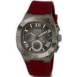  Shop Authentic Guess Headline Multifunction Grey Dial Burgundy Silicone Strap Watch For Men - GW0571G4 - Luxxuri