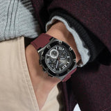  Shop Authentic Guess Headline Multifunction Grey Dial Burgundy Silicone Strap Watch For Men - GW0571G4 - Luxxuri