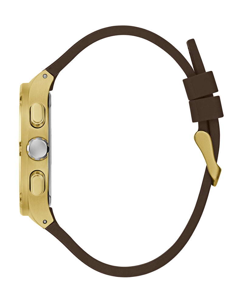  Shop Authentic Guess Headline Chronograph Blue Dial Brown Silicone Strap Watch For Men - GW0571G5 - Luxxuri