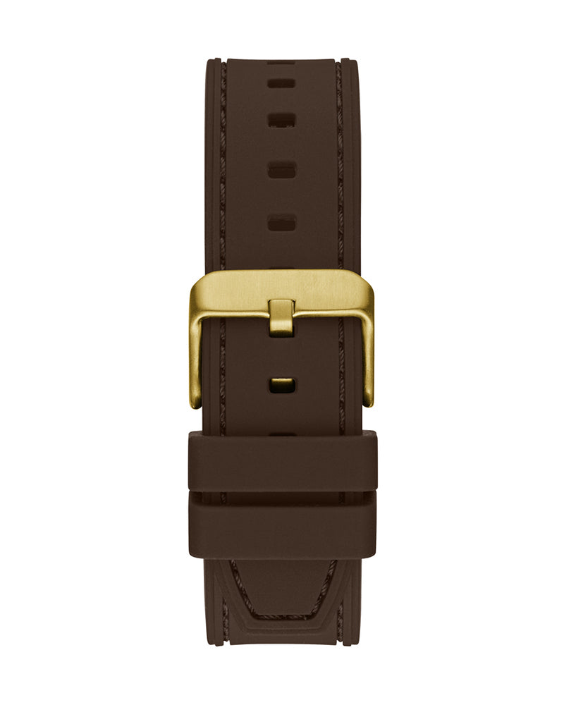  Shop Authentic Guess Headline Chronograph Blue Dial Brown Silicone Strap Watch For Men - GW0571G5 - Luxxuri